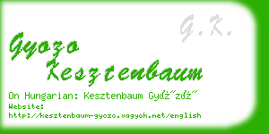 gyozo kesztenbaum business card